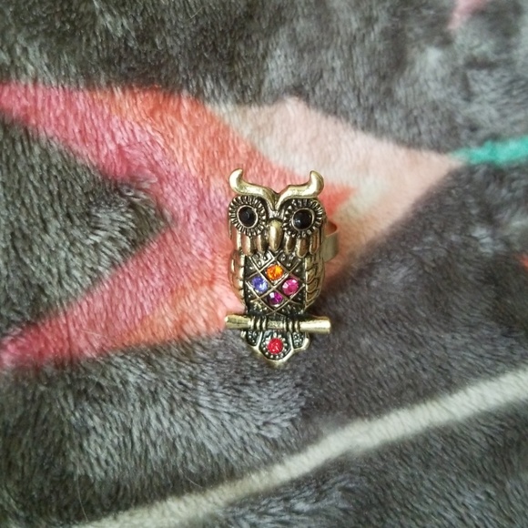 Jewelry - Jeweled Adjustable Owl Ring